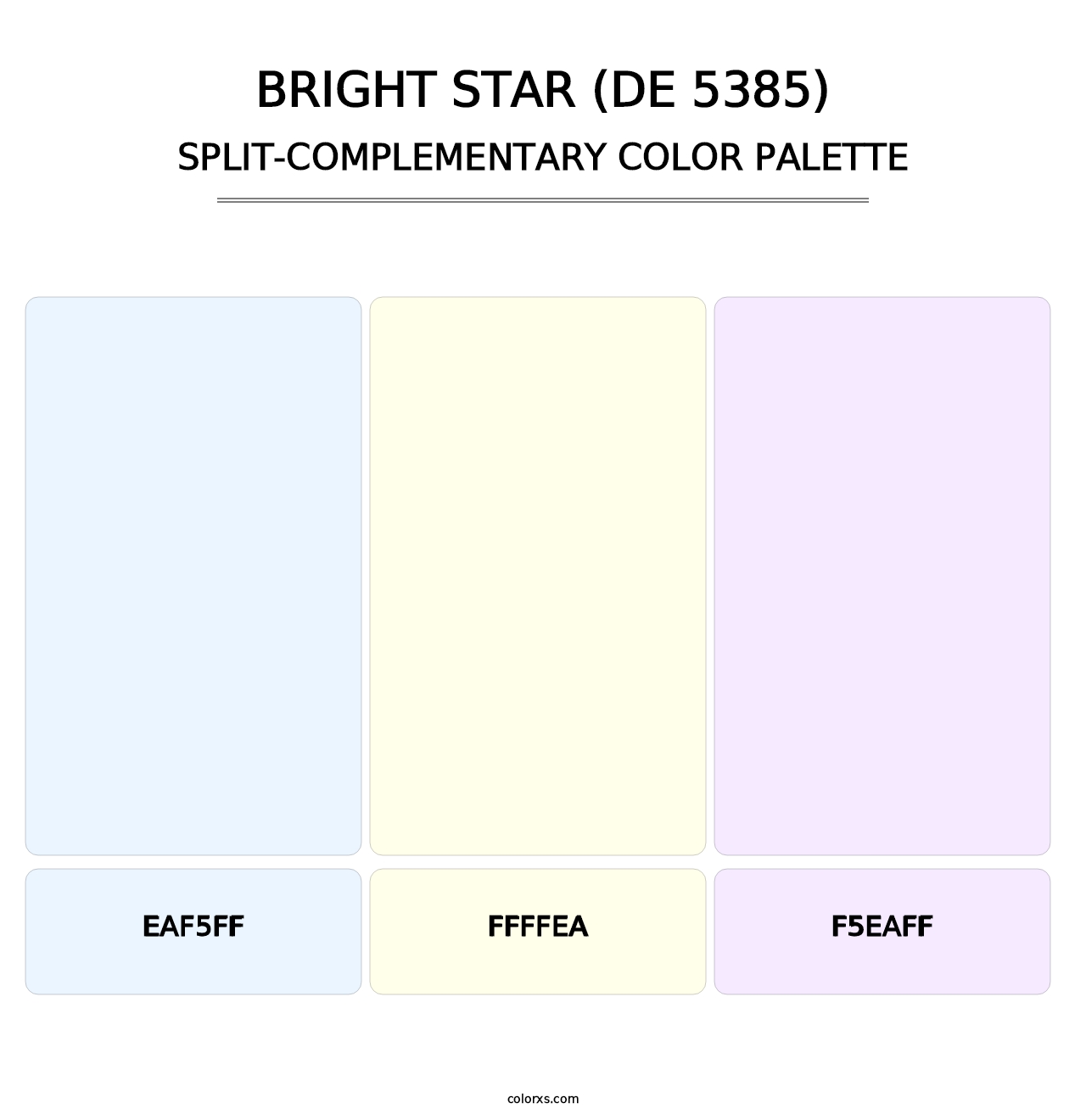 Bright Star (DE 5385) - Split-Complementary Color Palette