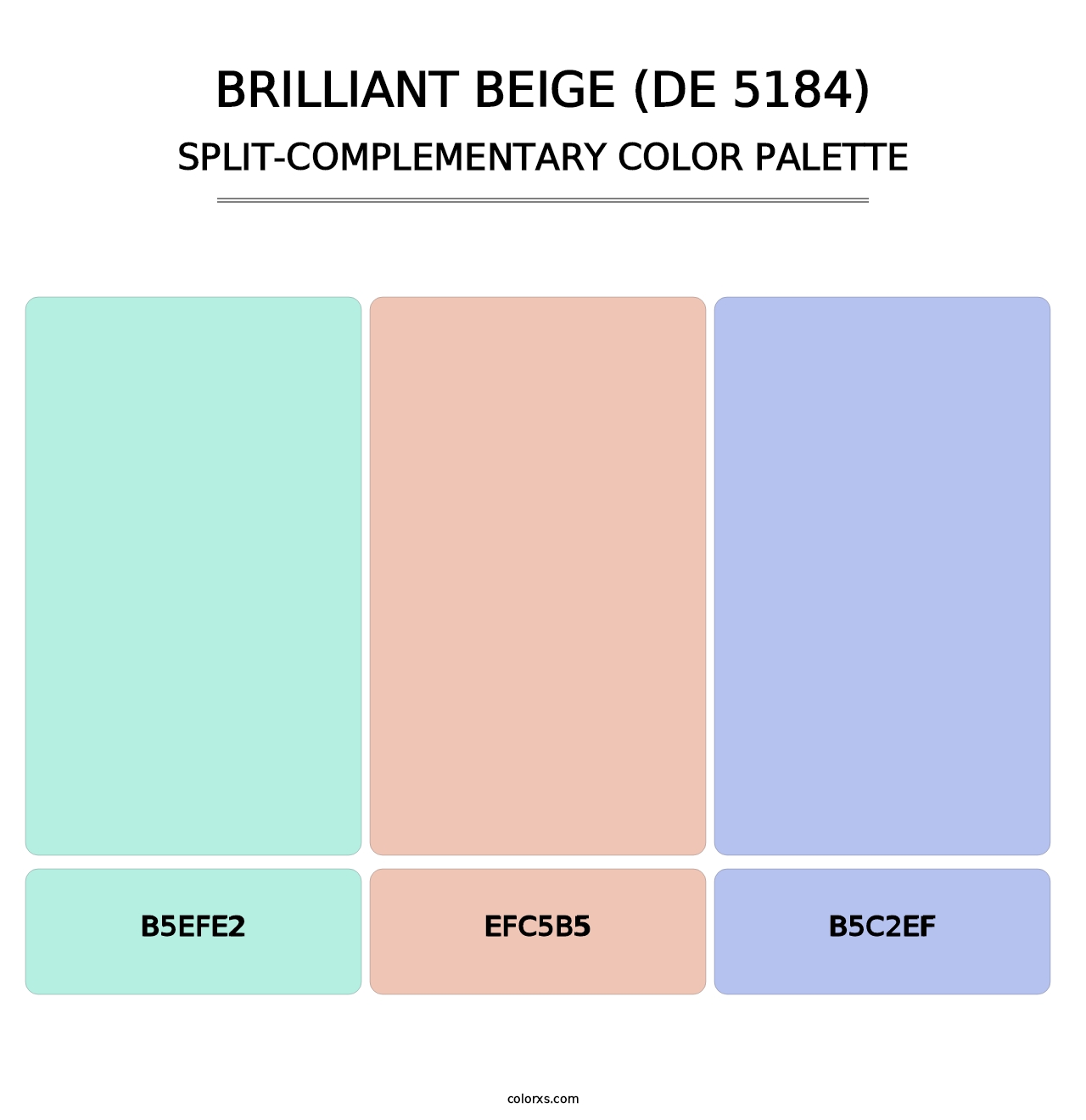 Brilliant Beige (DE 5184) - Split-Complementary Color Palette