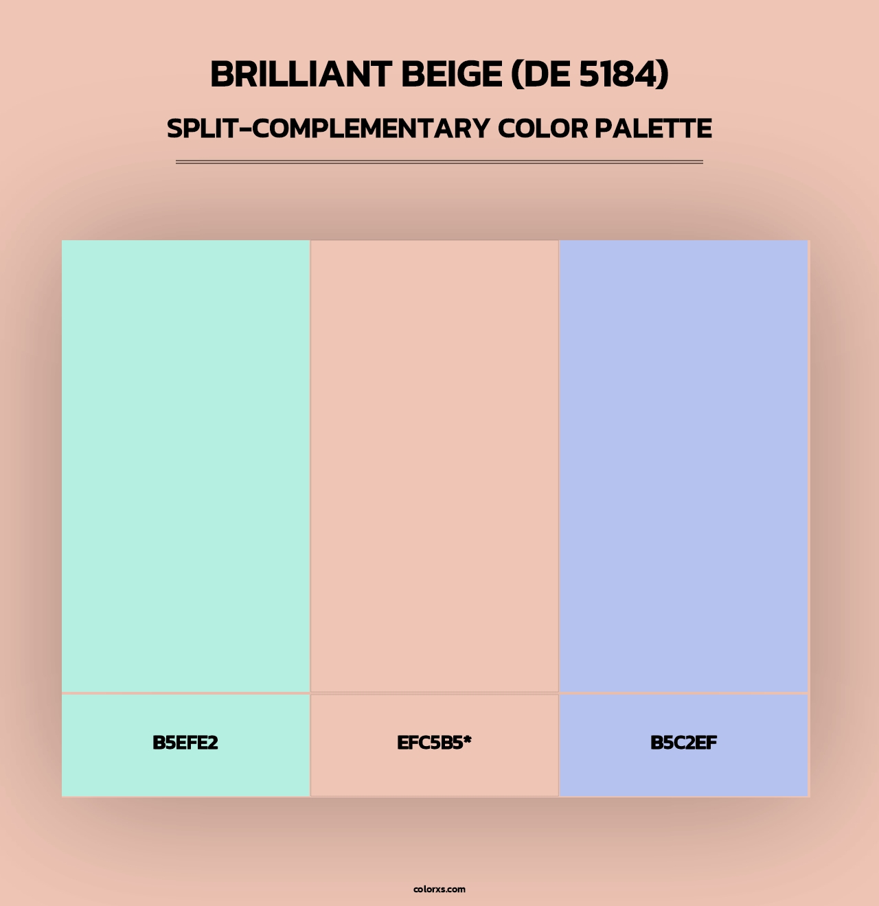 Brilliant Beige (DE 5184) - Split-Complementary Color Palette