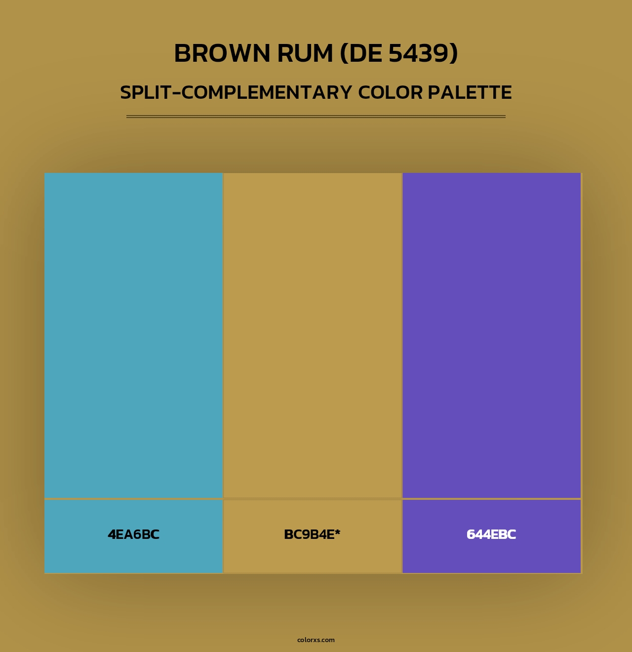 Brown Rum (DE 5439) - Split-Complementary Color Palette