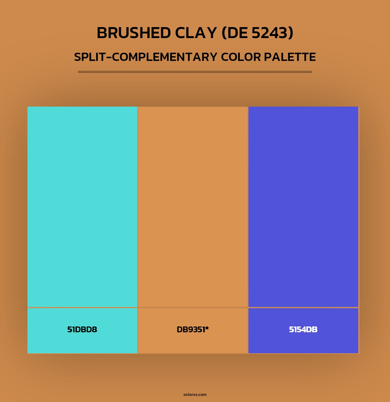 Brushed Clay (DE 5243) - Split-Complementary Color Palette