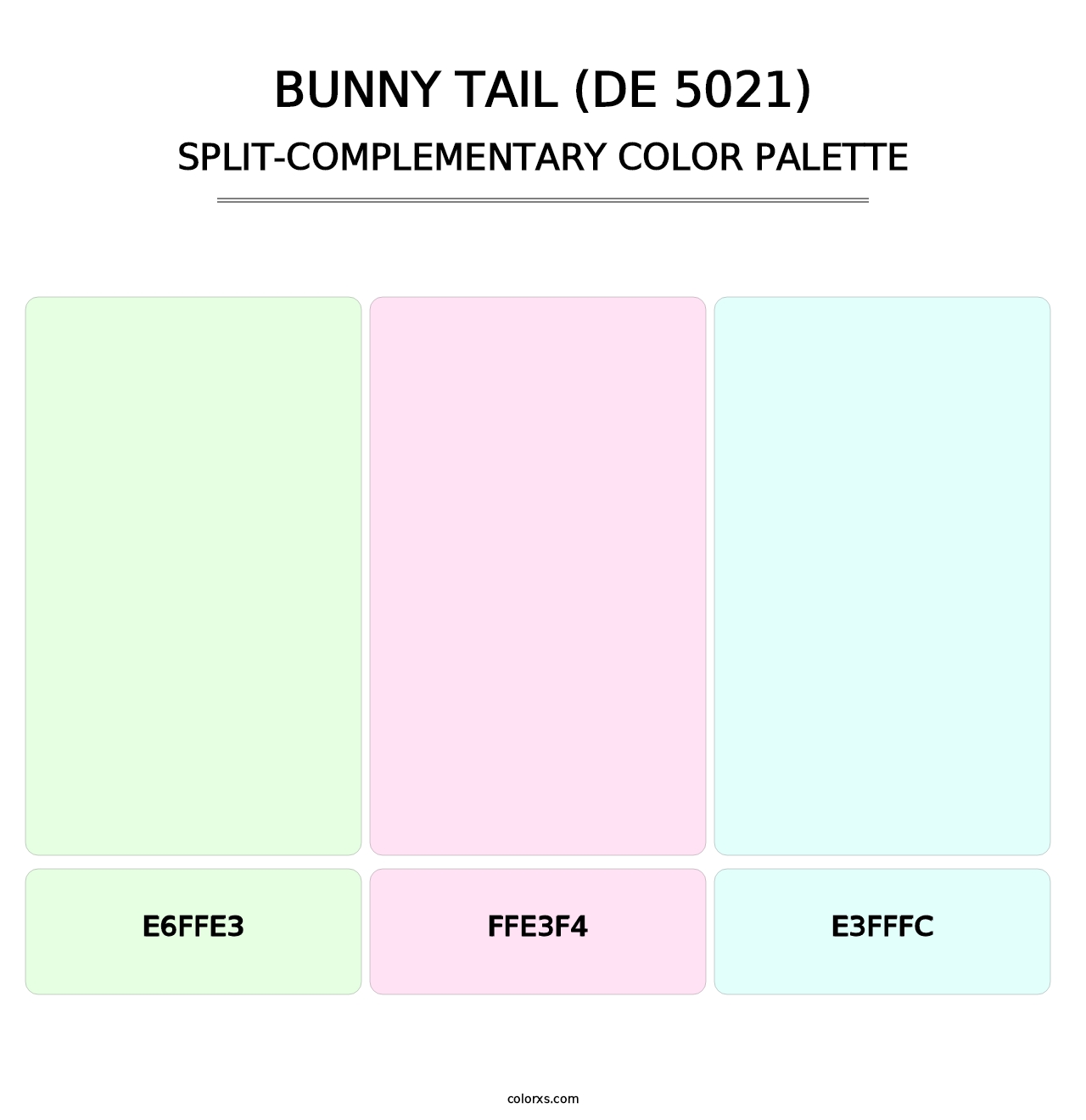 Bunny Tail (DE 5021) - Split-Complementary Color Palette