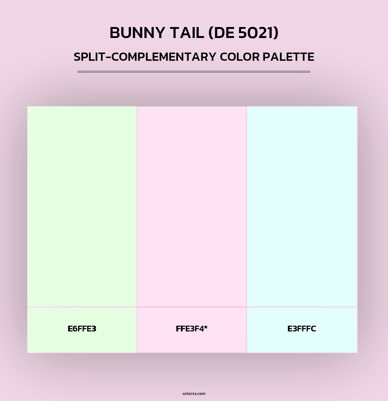 Bunny Tail (DE 5021) - Split-Complementary Color Palette