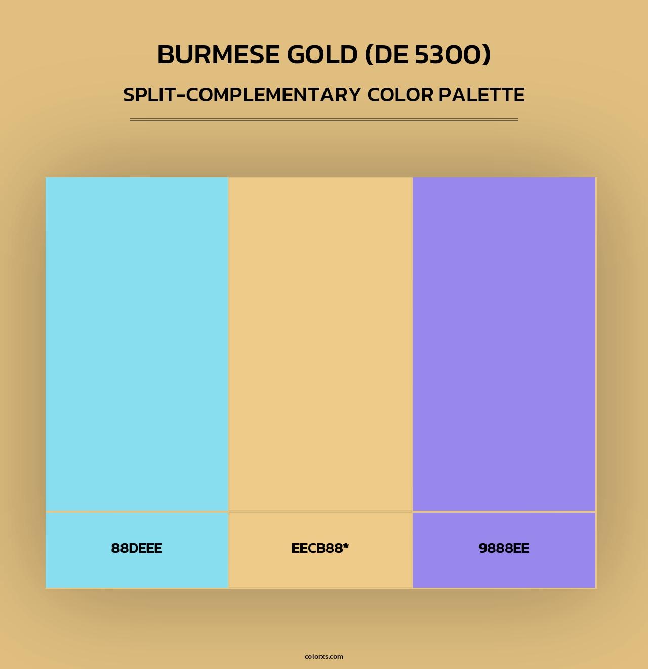 Burmese Gold (DE 5300) - Split-Complementary Color Palette