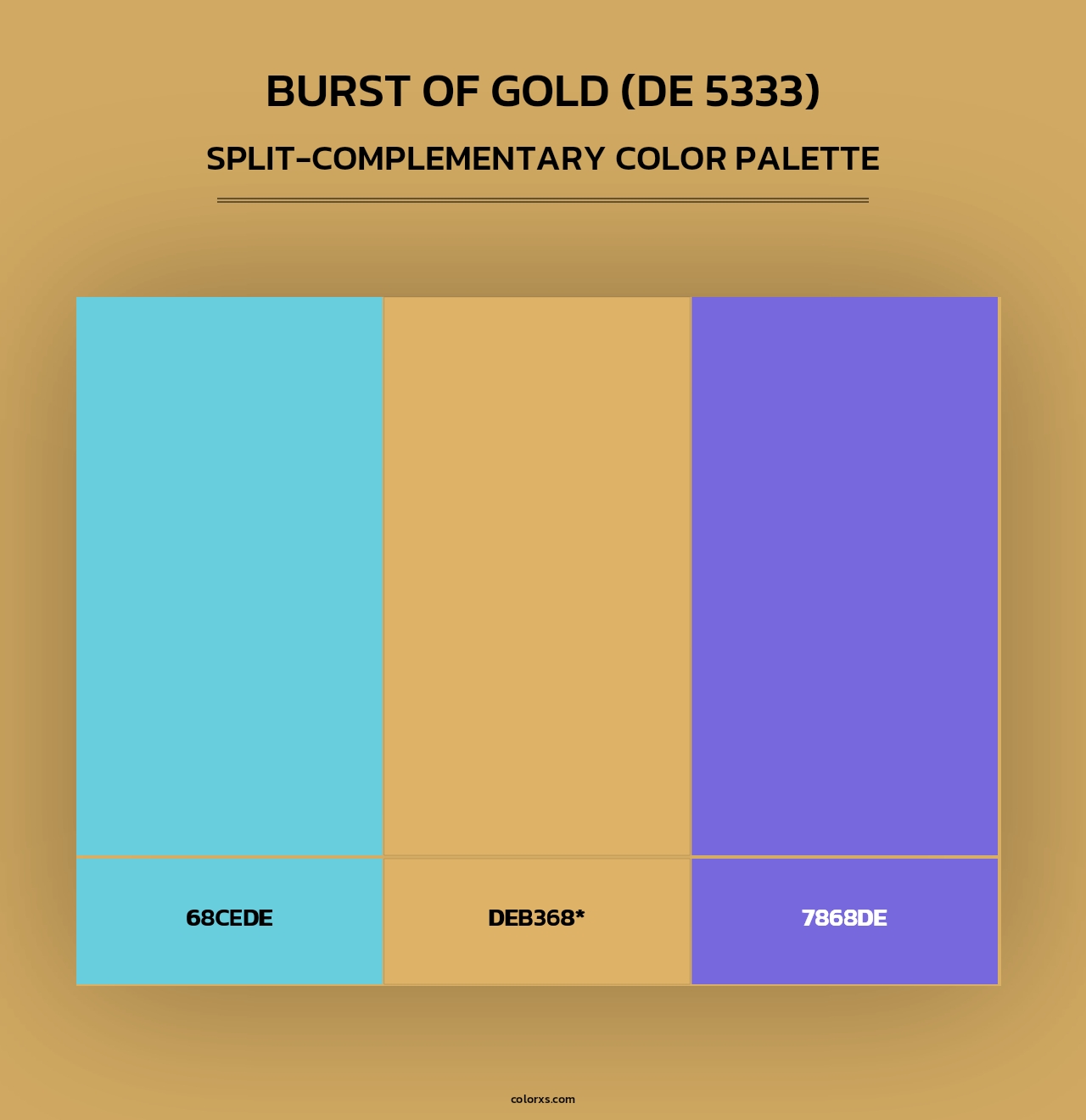 Burst of Gold (DE 5333) - Split-Complementary Color Palette