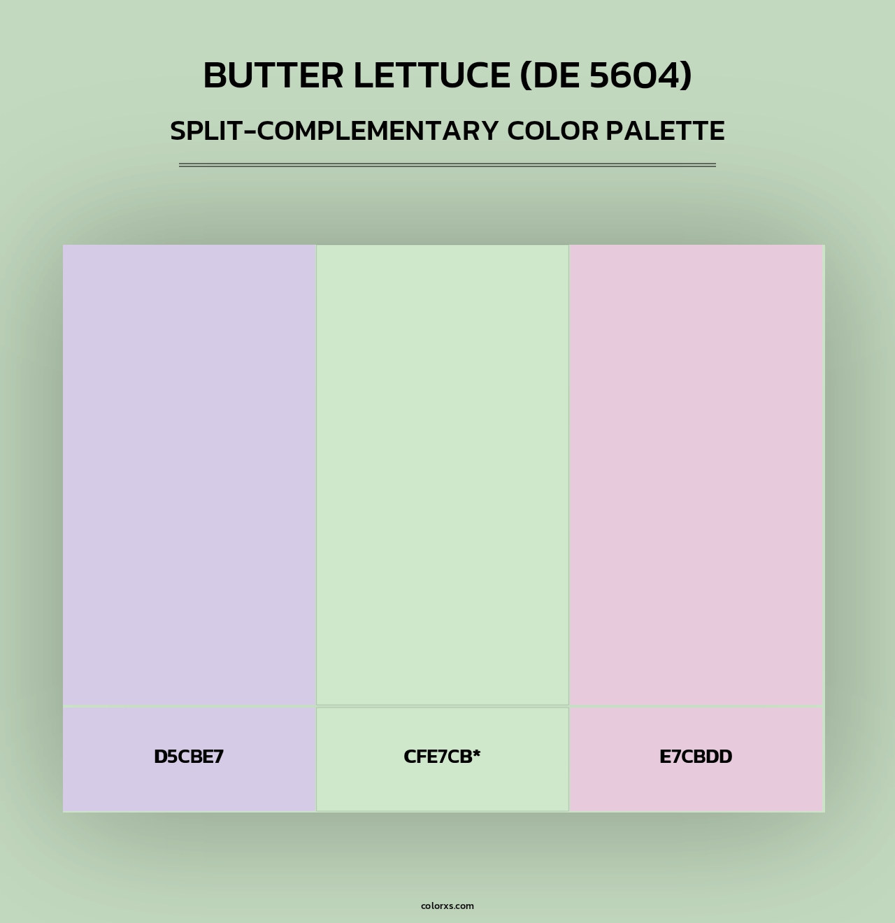 Butter Lettuce (DE 5604) - Split-Complementary Color Palette