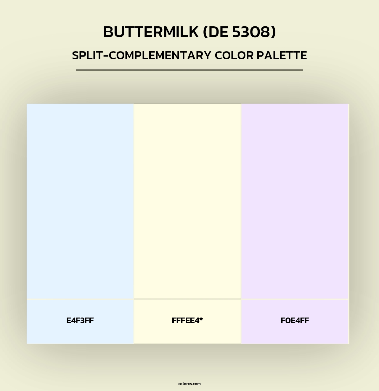 Buttermilk (DE 5308) - Split-Complementary Color Palette
