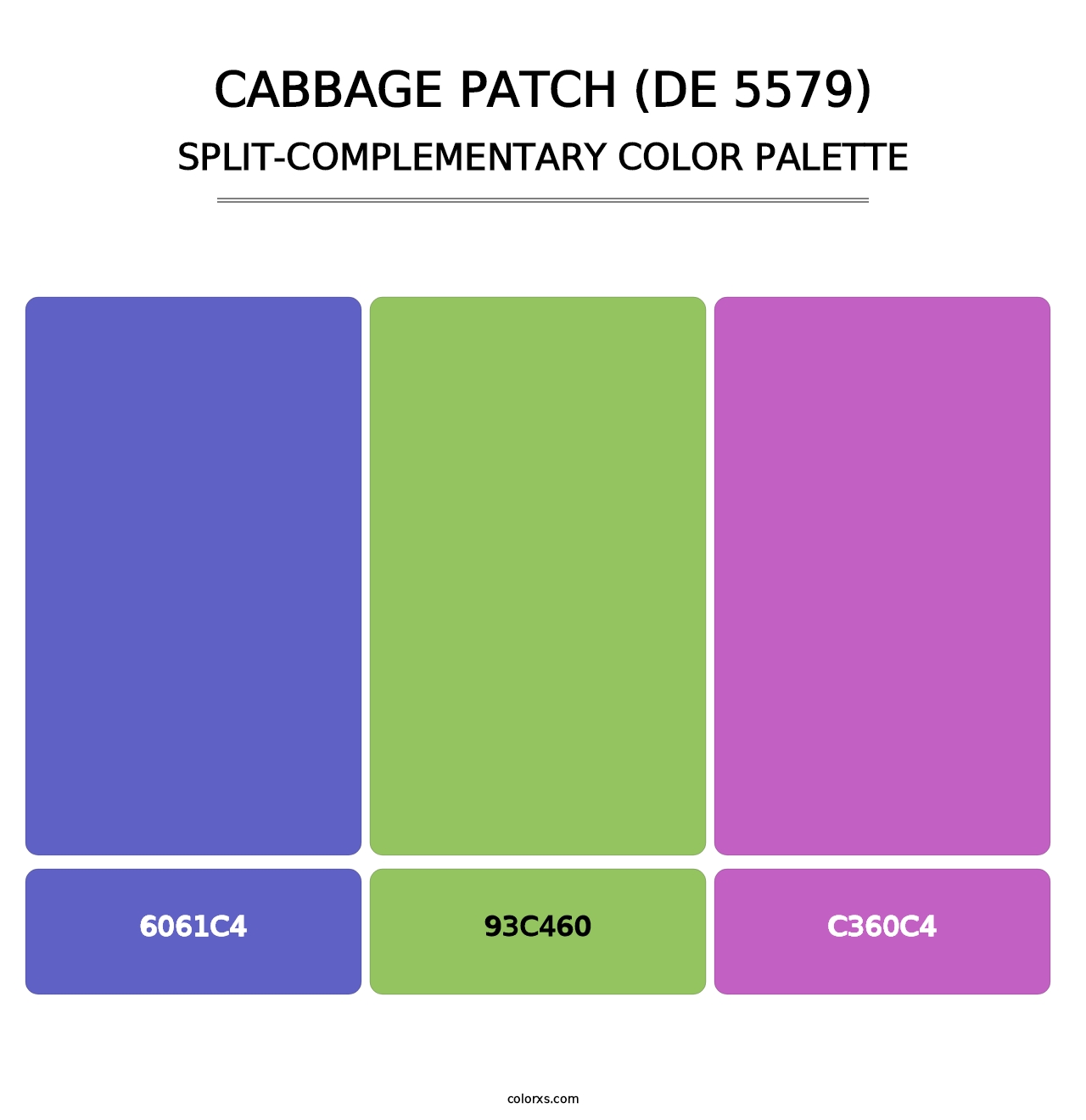 Cabbage Patch (DE 5579) - Split-Complementary Color Palette