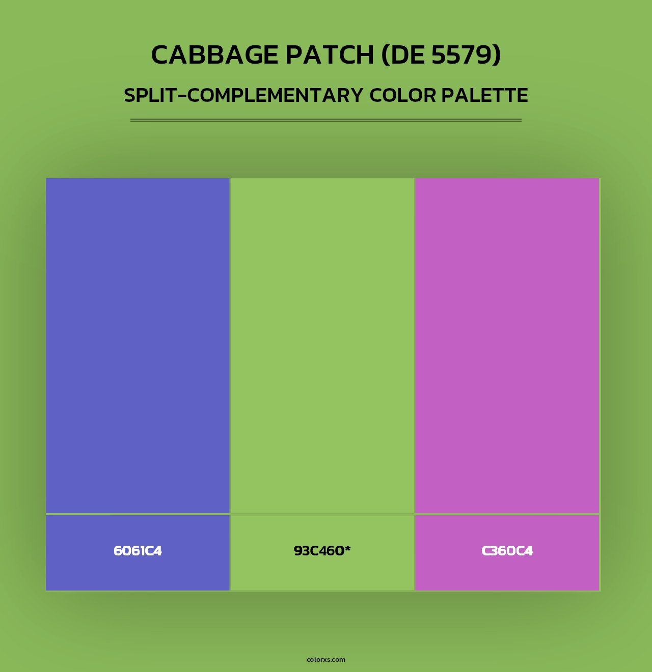 Cabbage Patch (DE 5579) - Split-Complementary Color Palette