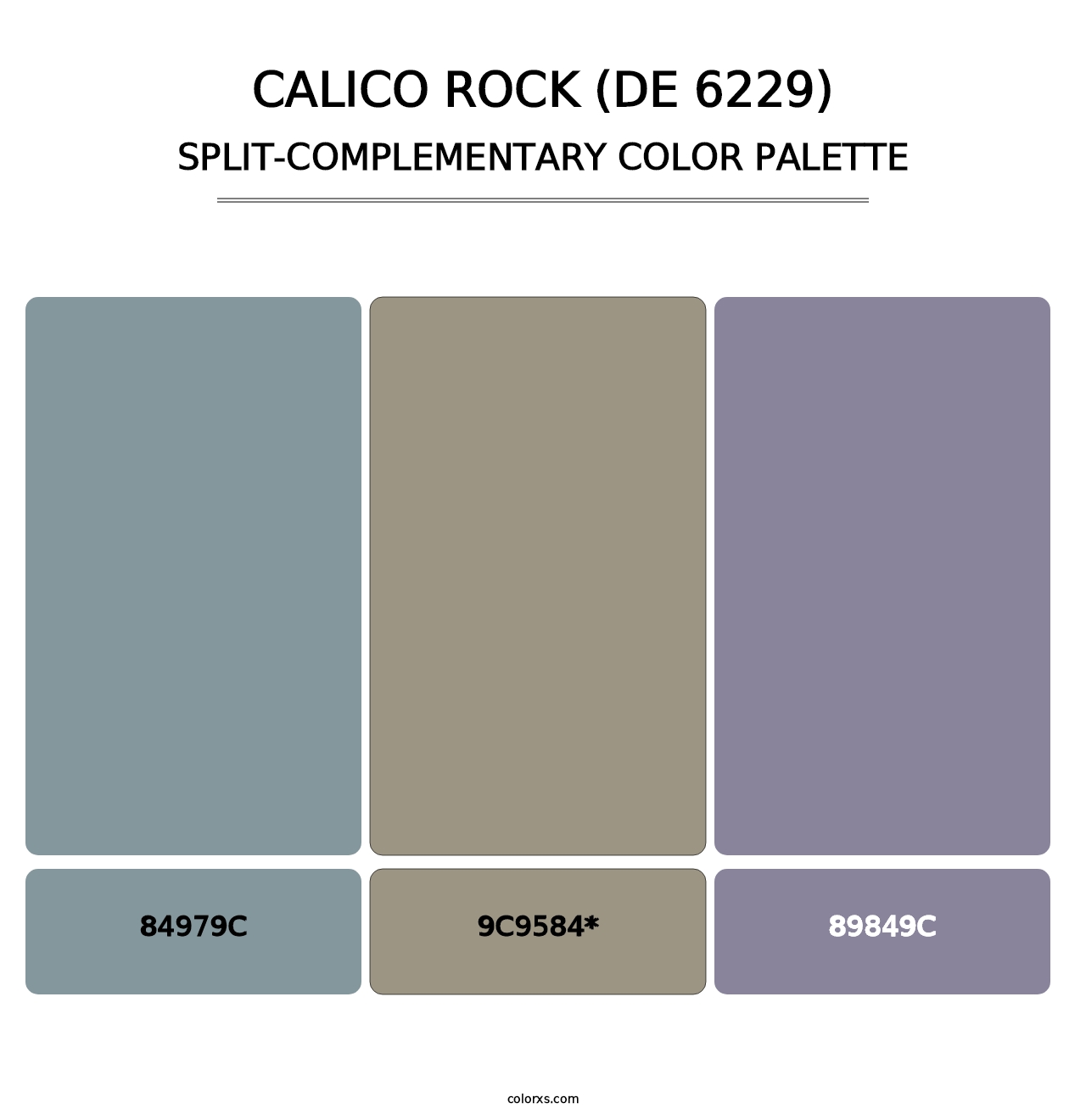 Calico Rock (DE 6229) - Split-Complementary Color Palette