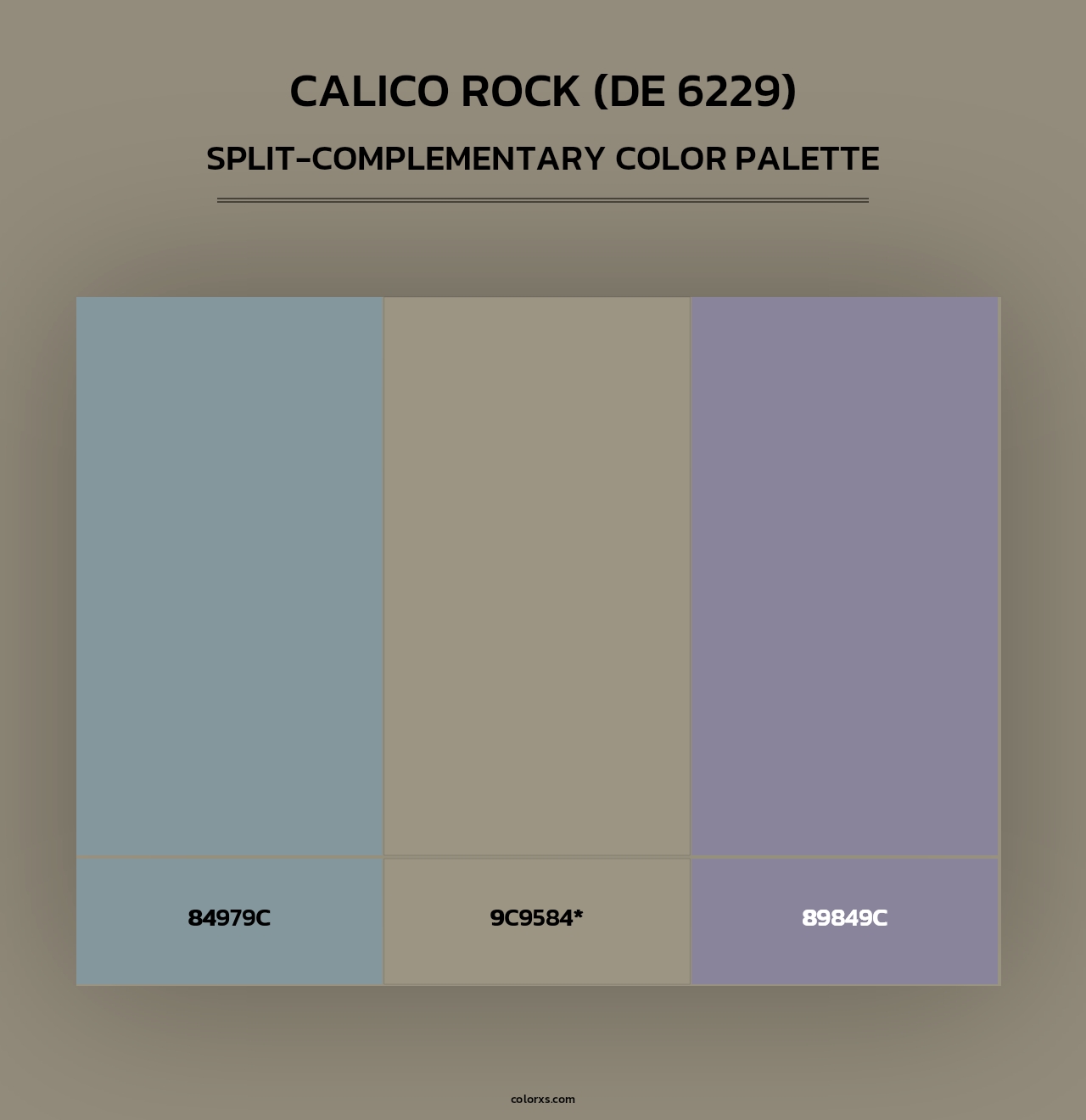 Calico Rock (DE 6229) - Split-Complementary Color Palette