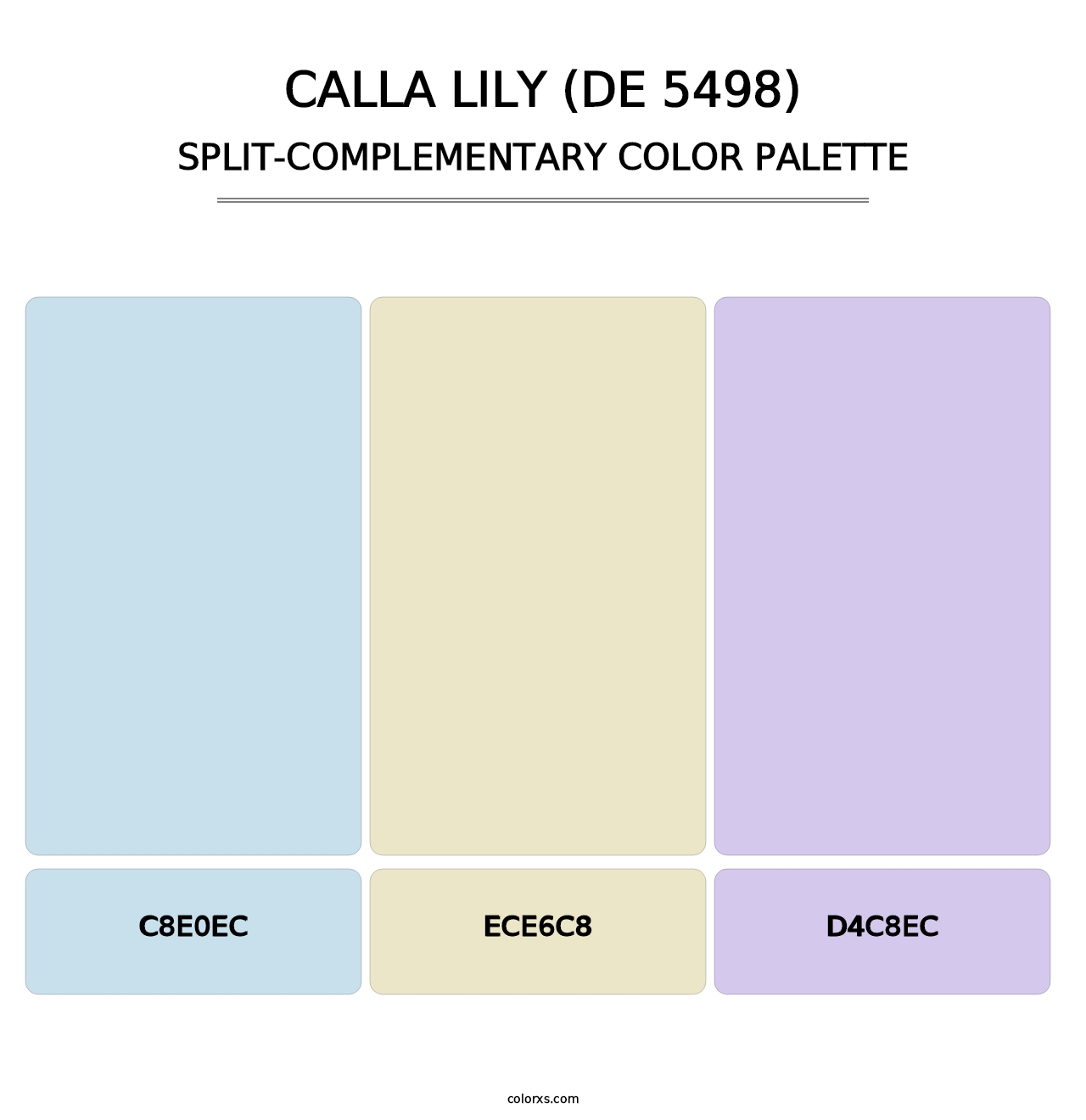 Calla Lily (DE 5498) - Split-Complementary Color Palette