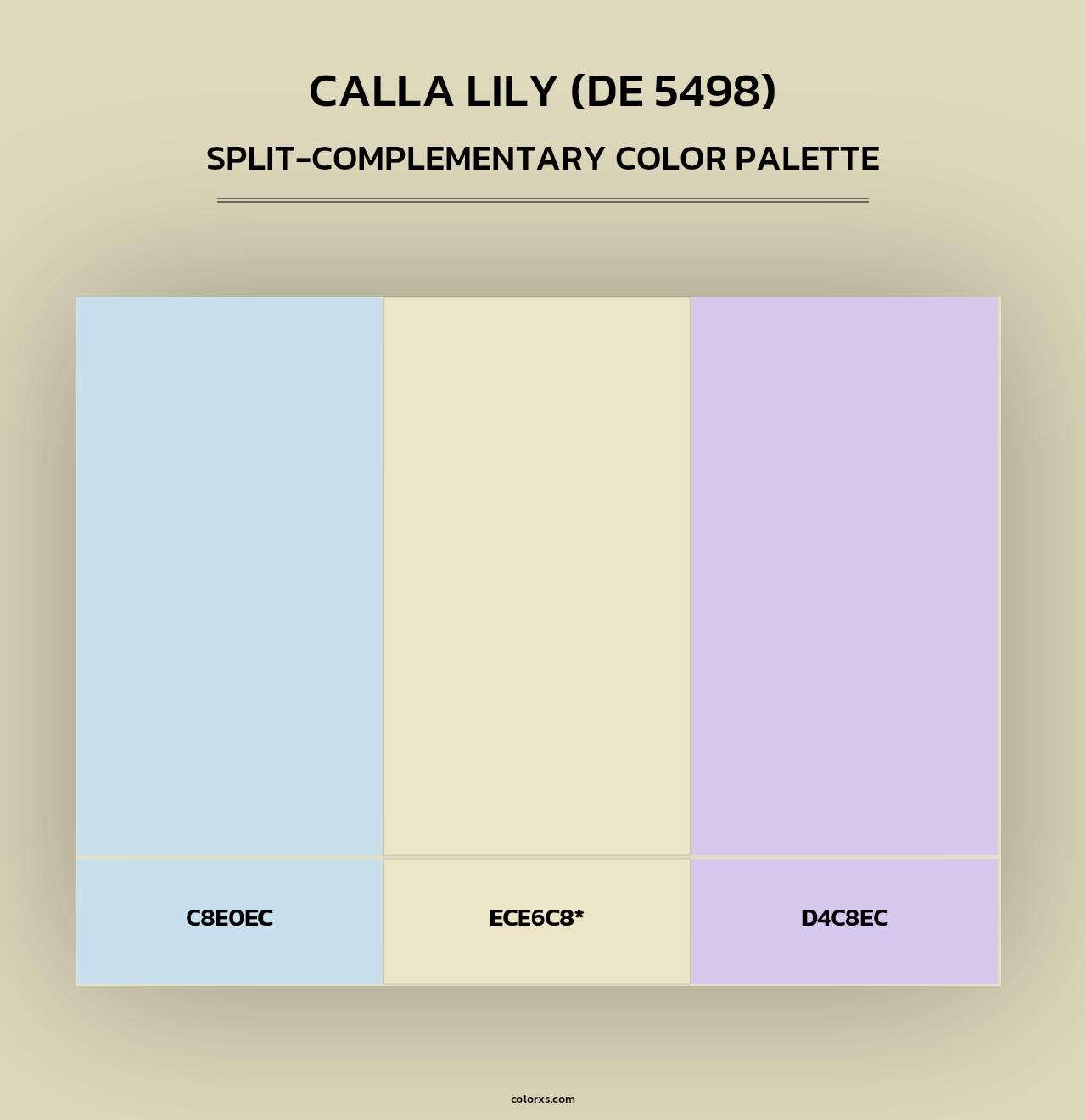 Calla Lily (DE 5498) - Split-Complementary Color Palette