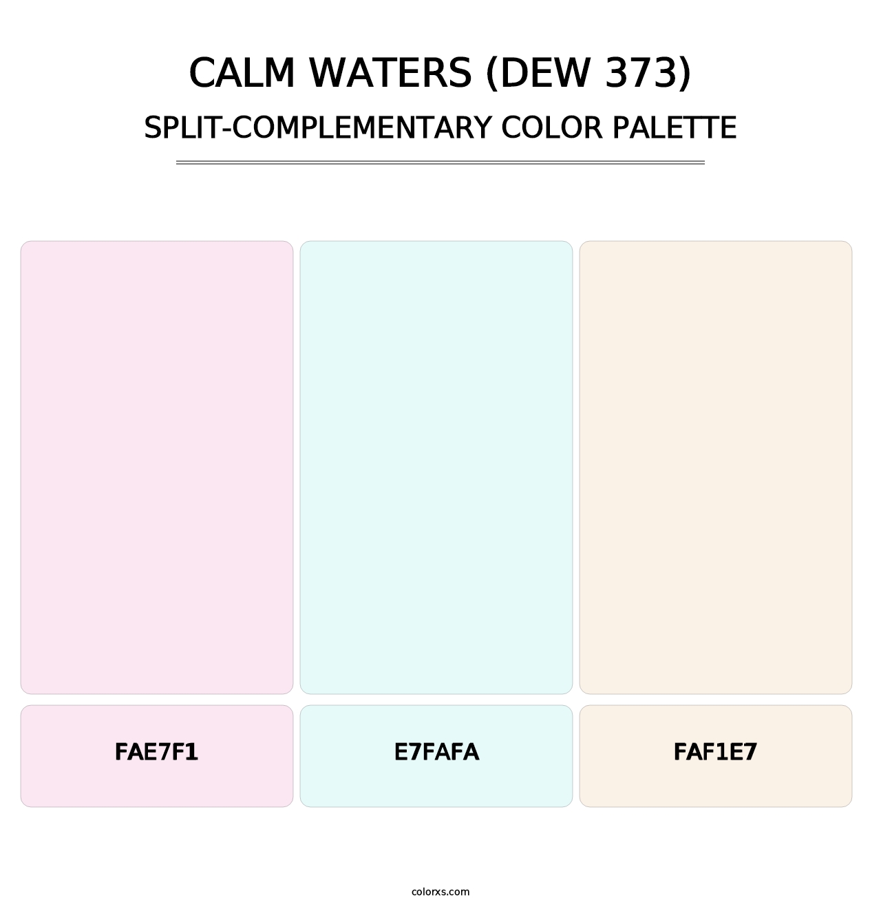 Calm Waters (DEW 373) - Split-Complementary Color Palette