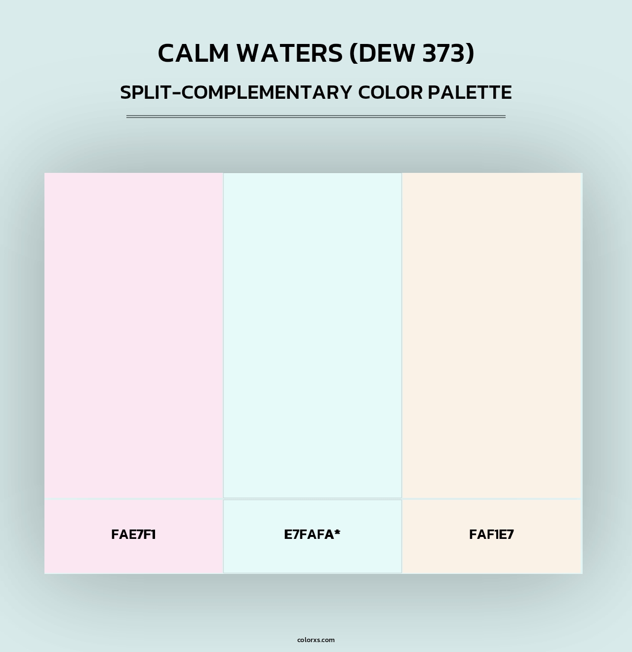 Calm Waters (DEW 373) - Split-Complementary Color Palette