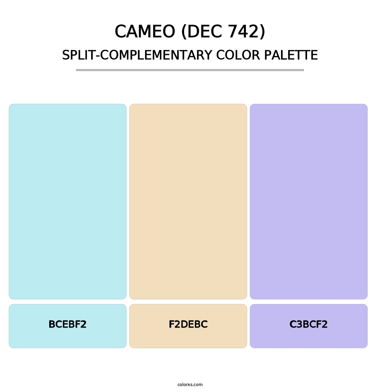 Cameo (DEC 742) - Split-Complementary Color Palette