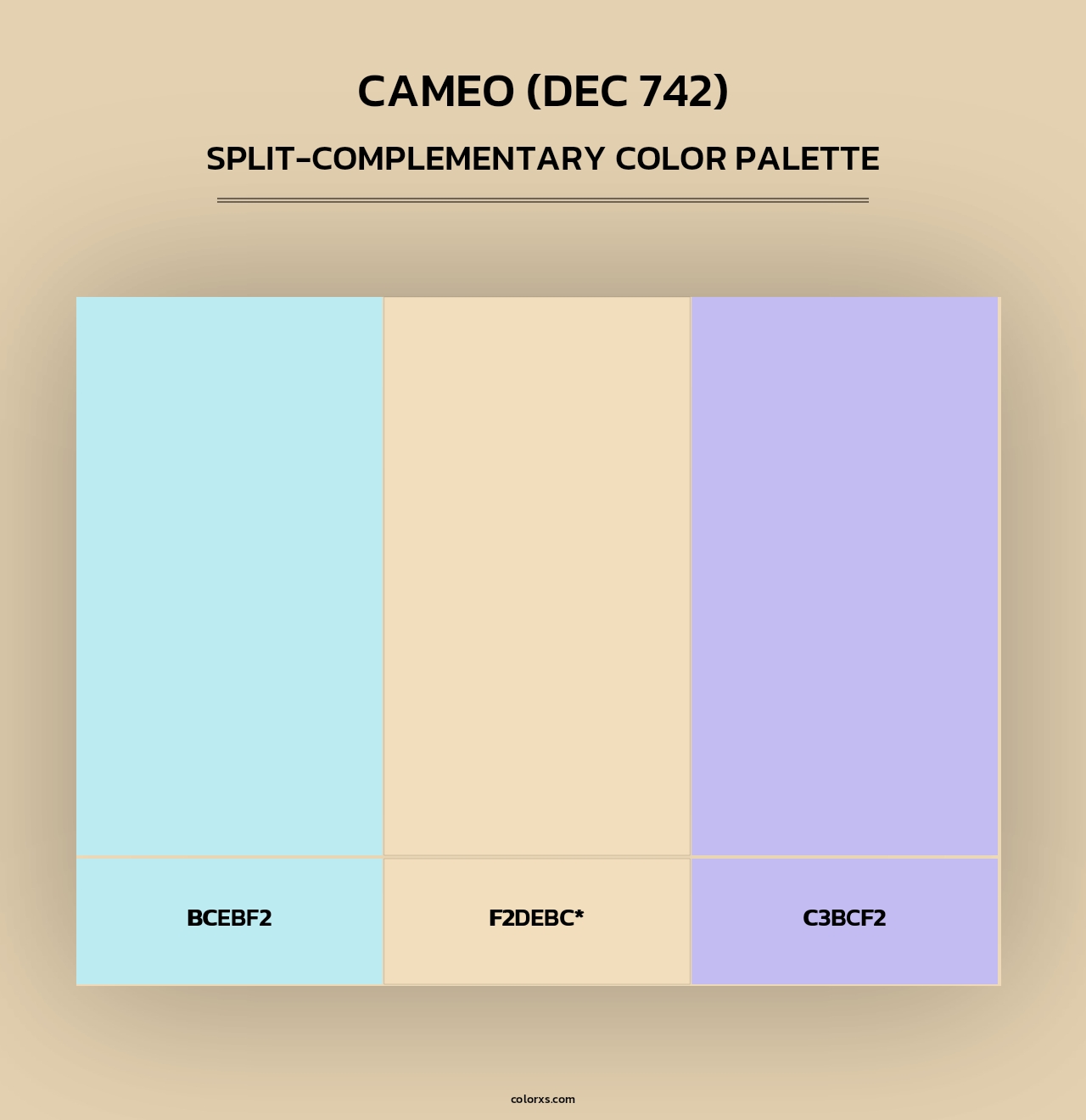 Cameo (DEC 742) - Split-Complementary Color Palette