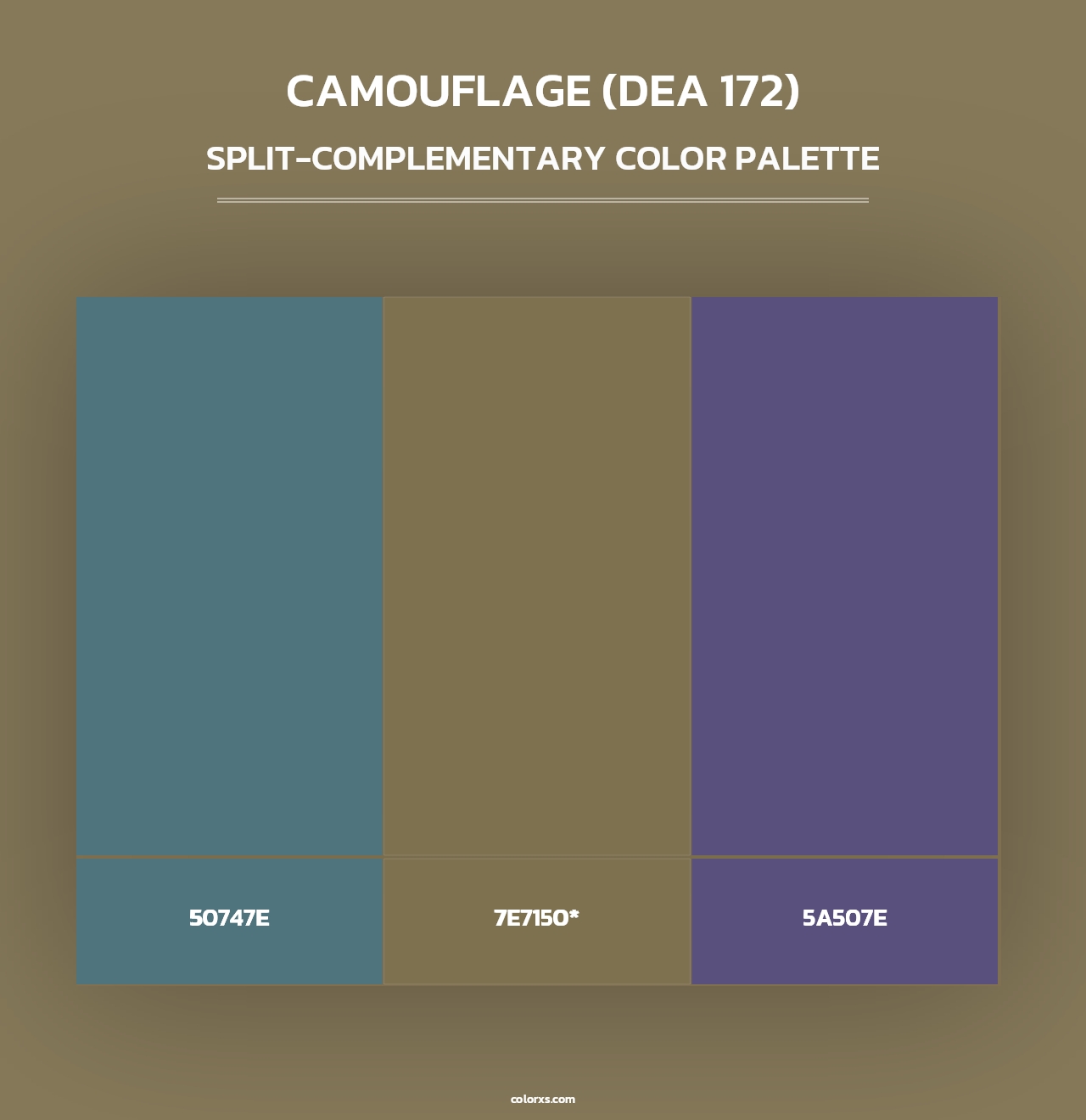 Camouflage (DEA 172) - Split-Complementary Color Palette