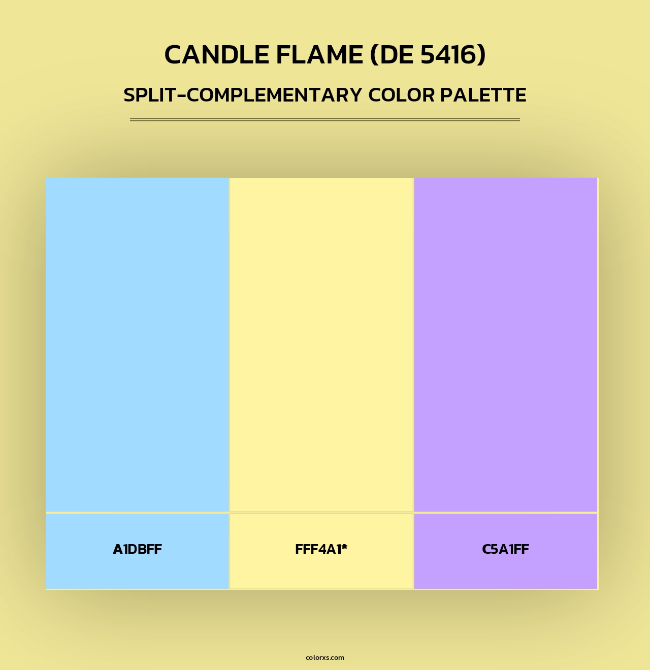 Candle Flame (DE 5416) - Split-Complementary Color Palette