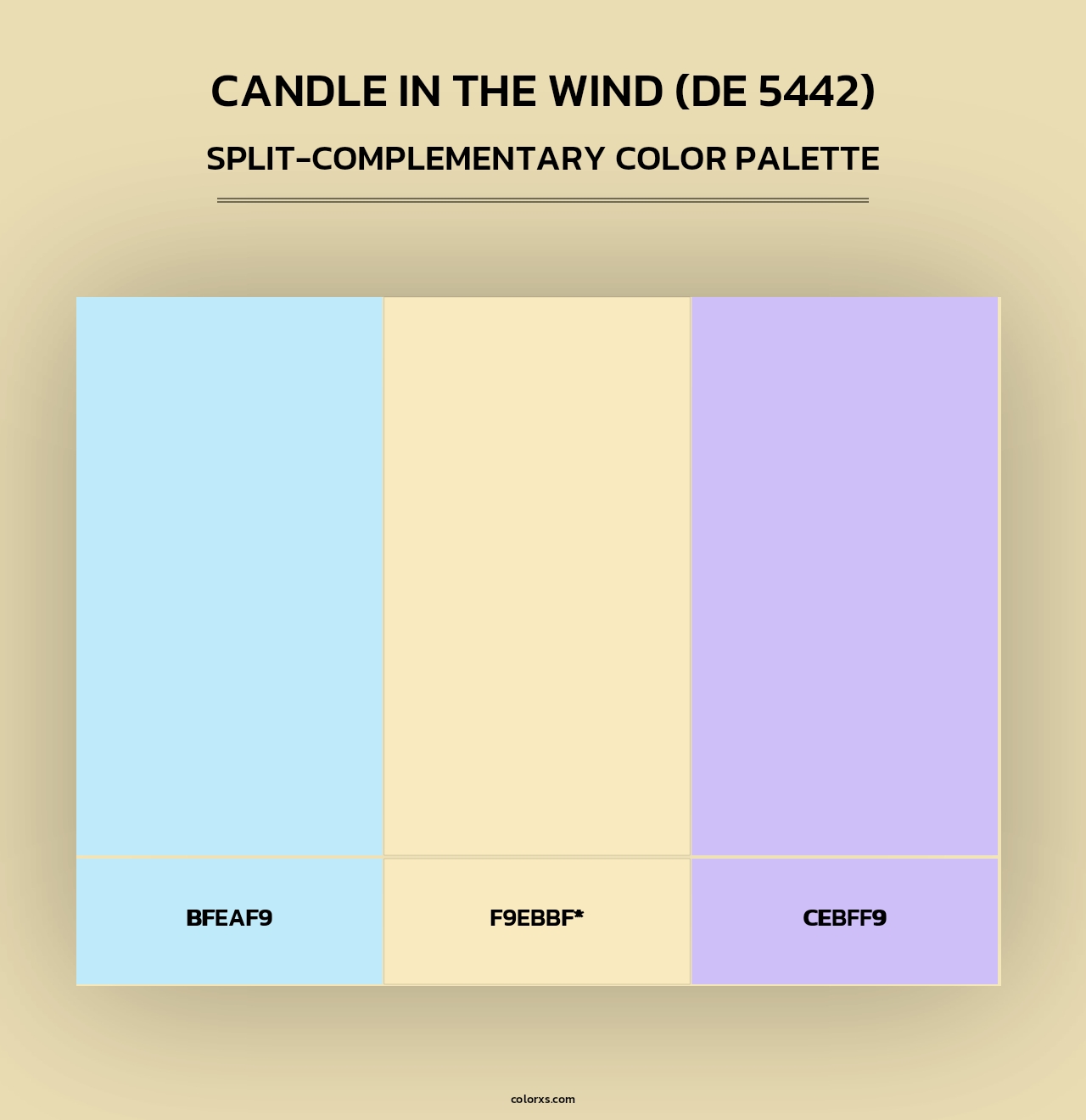 Candle in the Wind (DE 5442) - Split-Complementary Color Palette