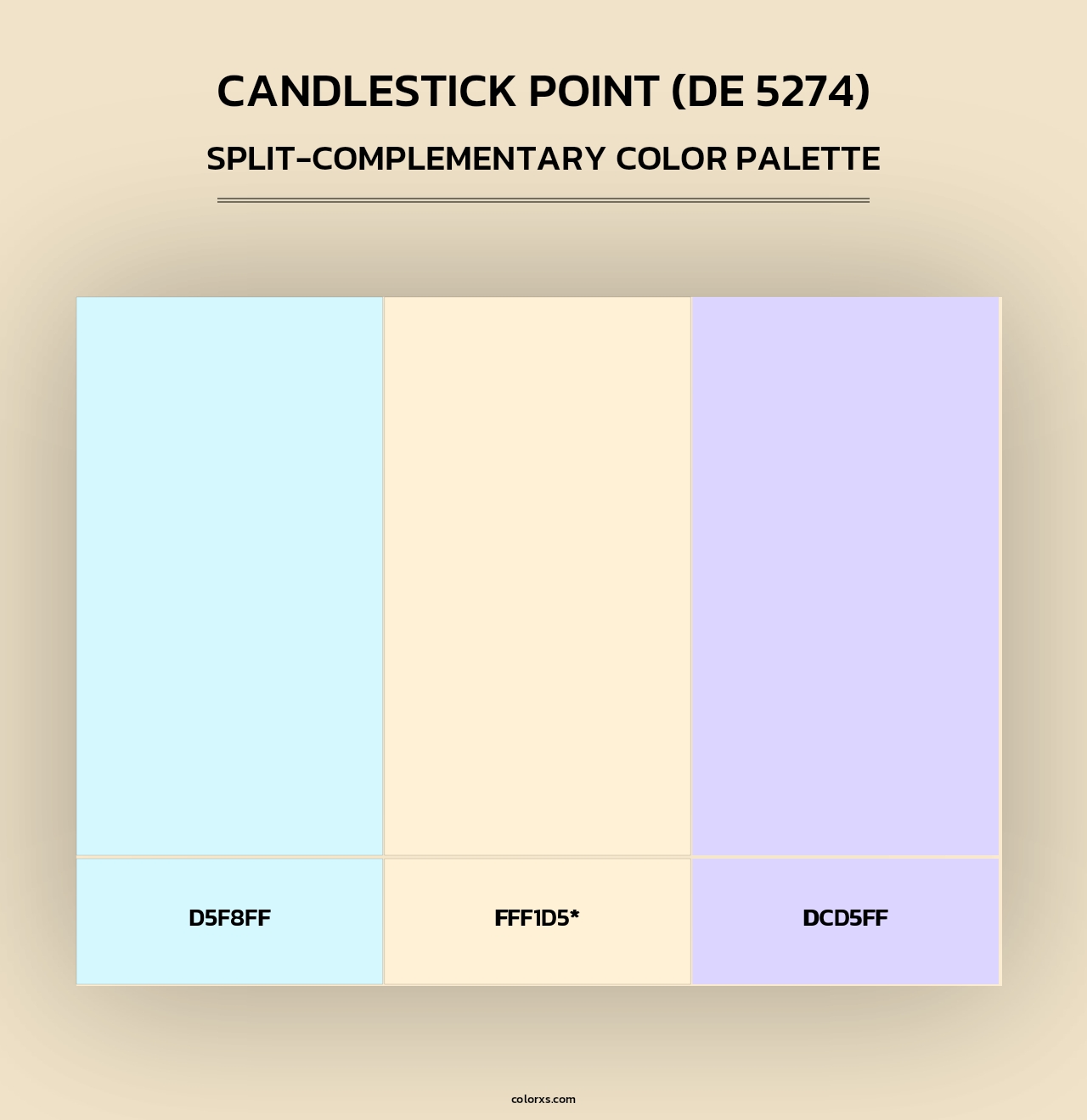 Candlestick Point (DE 5274) - Split-Complementary Color Palette