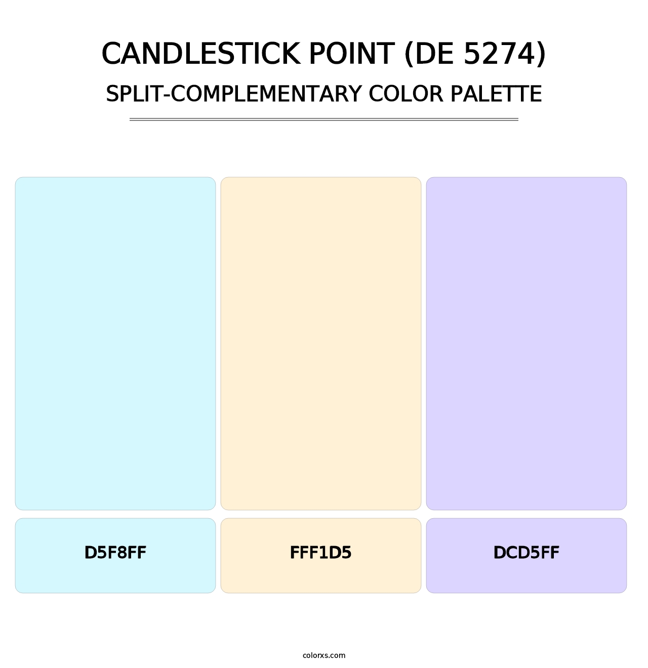 Candlestick Point (DE 5274) - Split-Complementary Color Palette