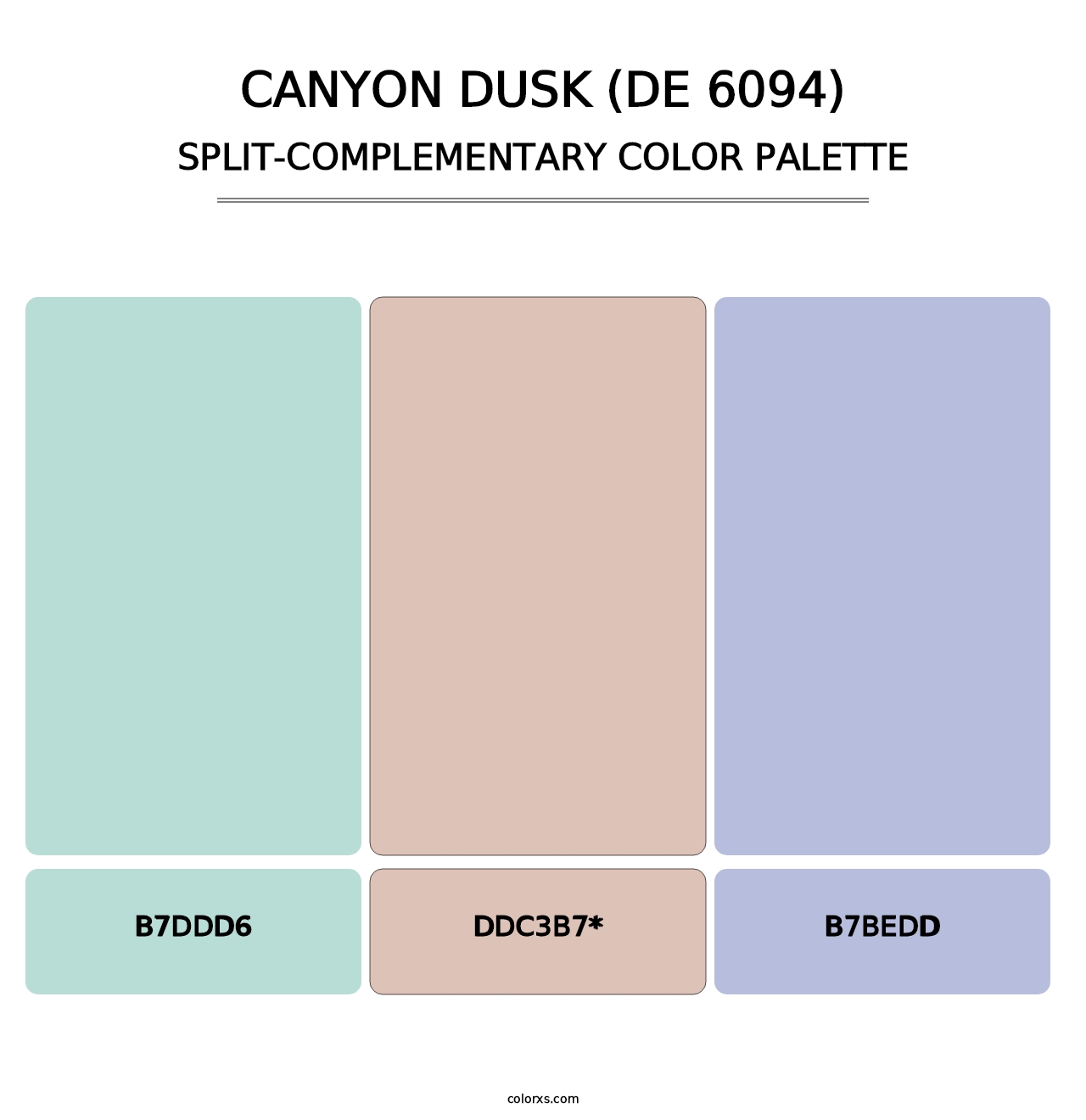 Canyon Dusk (DE 6094) - Split-Complementary Color Palette