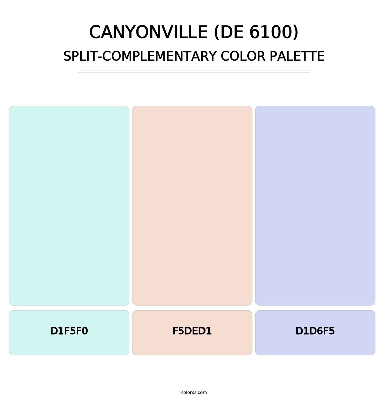 Canyonville (DE 6100) - Split-Complementary Color Palette