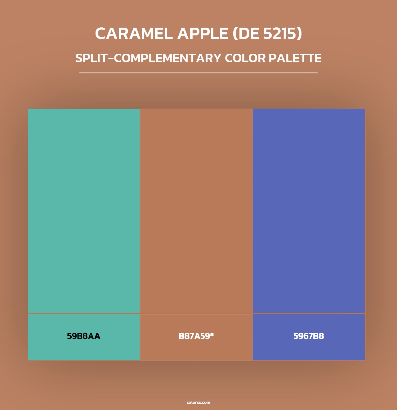 Caramel Apple (DE 5215) - Split-Complementary Color Palette