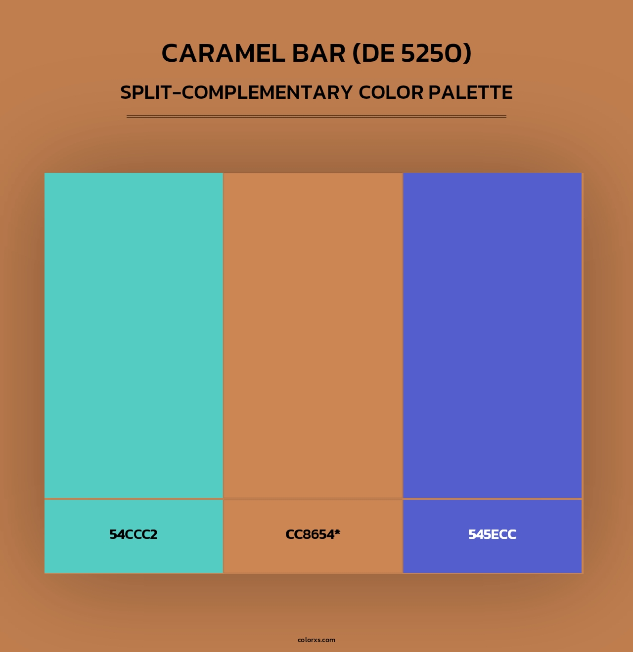 Caramel Bar (DE 5250) - Split-Complementary Color Palette