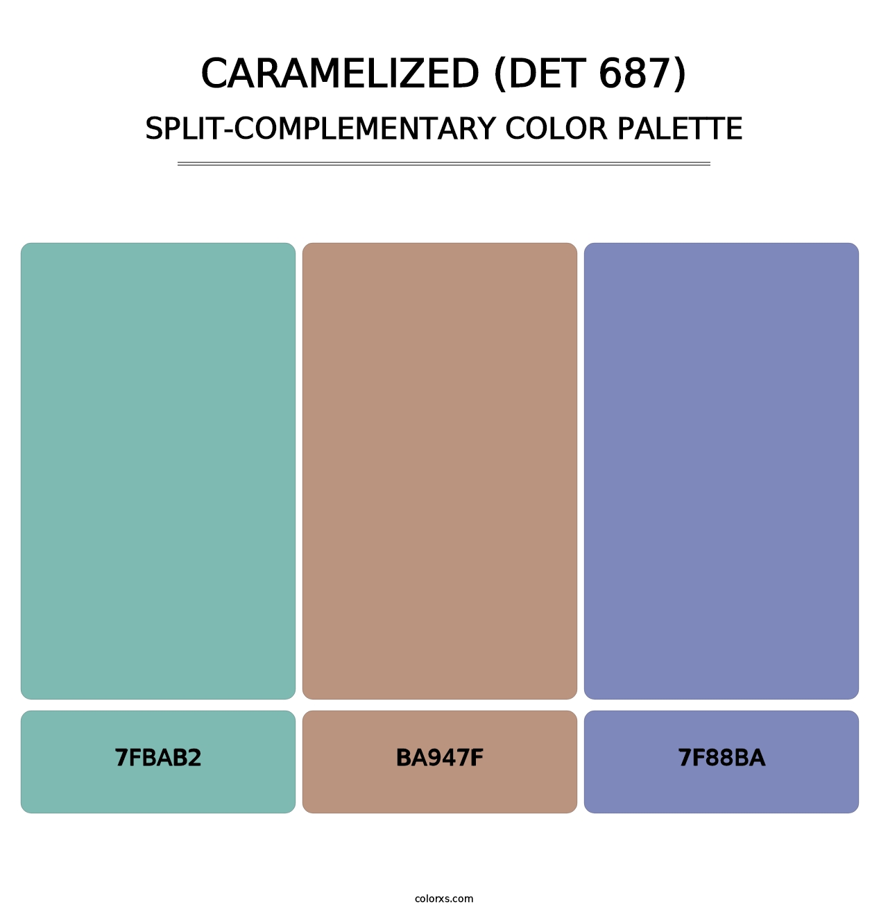 Caramelized (DET 687) - Split-Complementary Color Palette