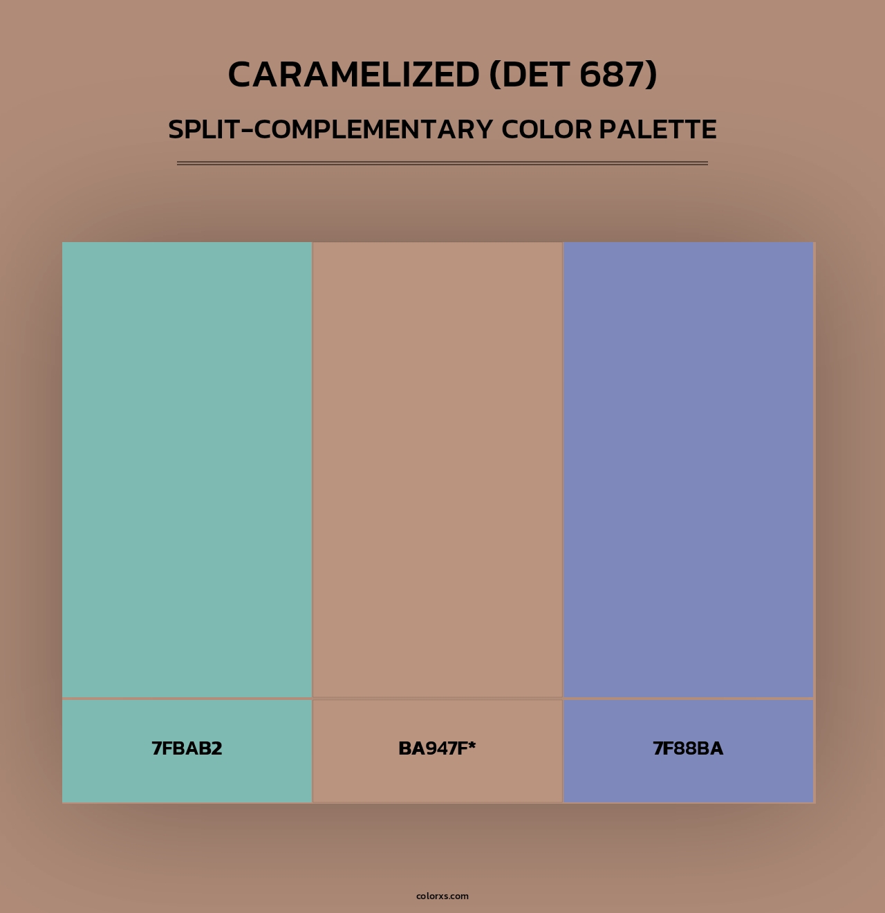 Caramelized (DET 687) - Split-Complementary Color Palette