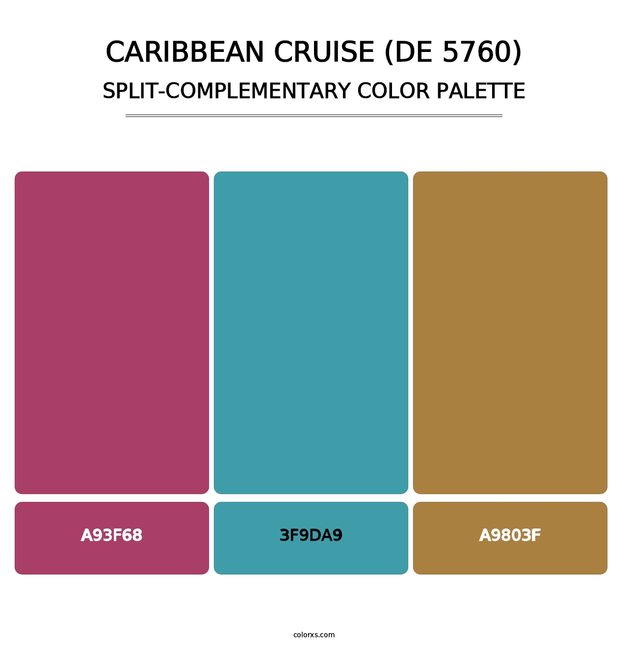 Caribbean Cruise (DE 5760) - Split-Complementary Color Palette