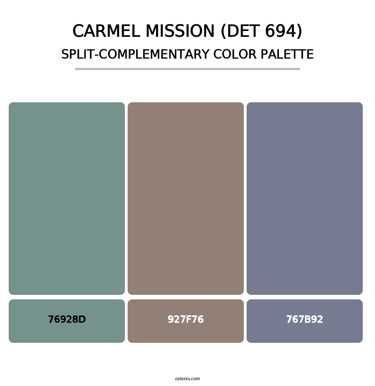 Carmel Mission (DET 694) - Split-Complementary Color Palette