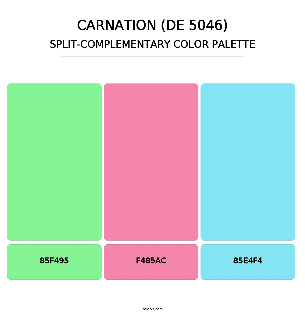 Carnation (DE 5046) - Split-Complementary Color Palette