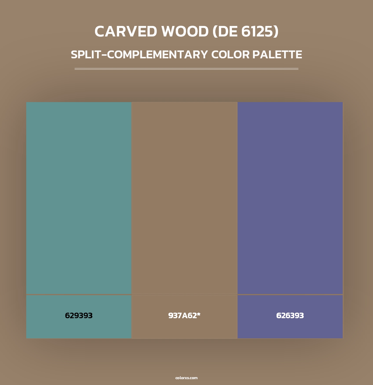 Carved Wood (DE 6125) - Split-Complementary Color Palette
