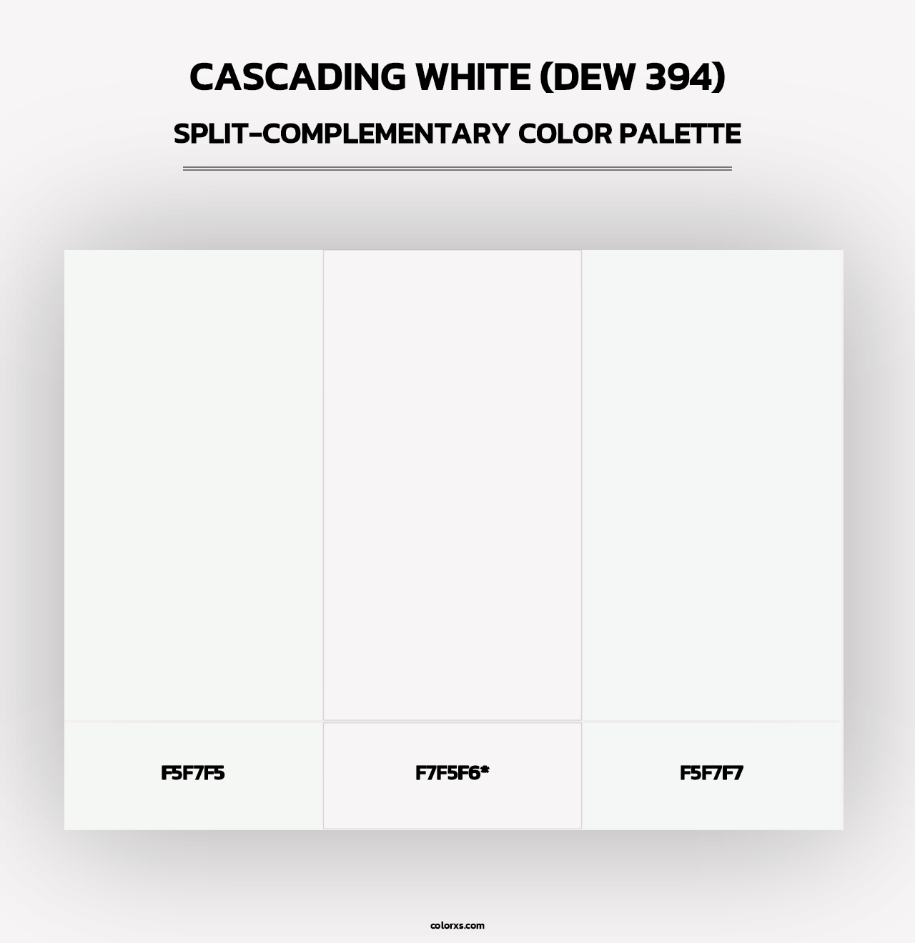 Cascading White (DEW 394) - Split-Complementary Color Palette