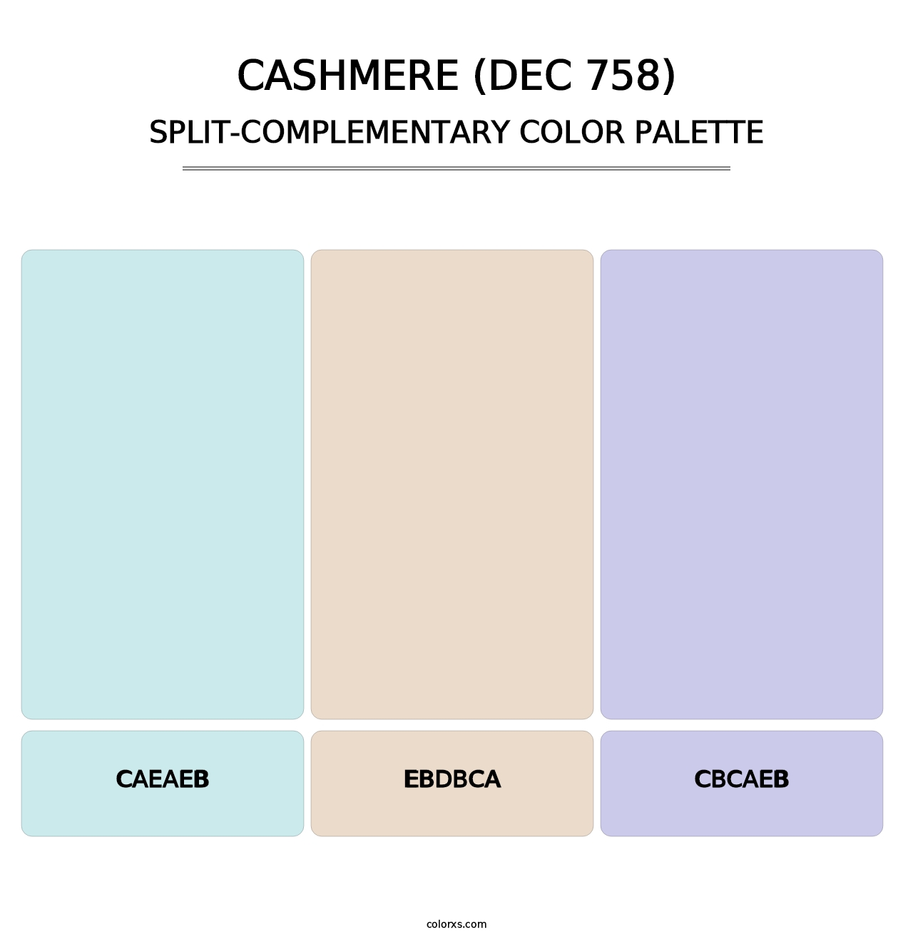 Cashmere (DEC 758) - Split-Complementary Color Palette