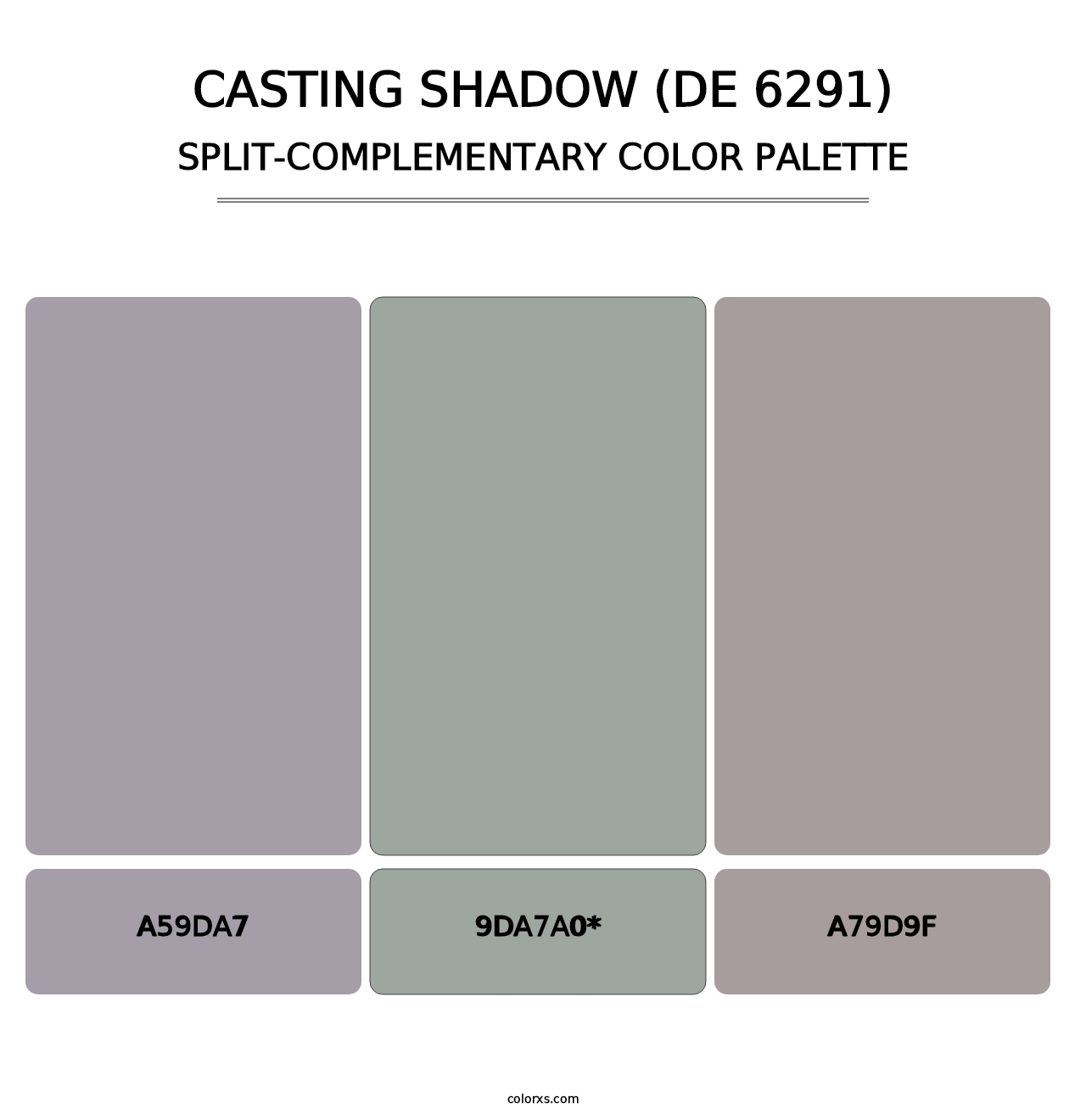 Casting Shadow (DE 6291) - Split-Complementary Color Palette