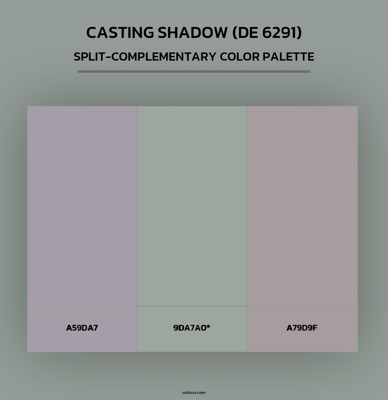 Casting Shadow (DE 6291) - Split-Complementary Color Palette