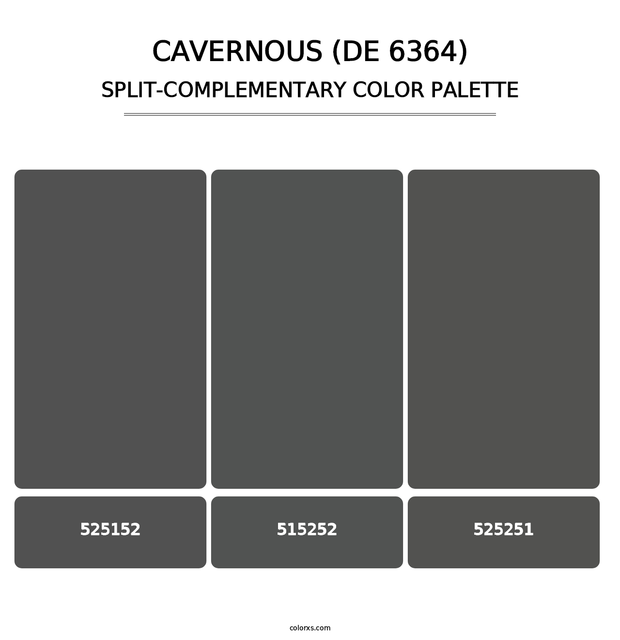 Cavernous (DE 6364) - Split-Complementary Color Palette