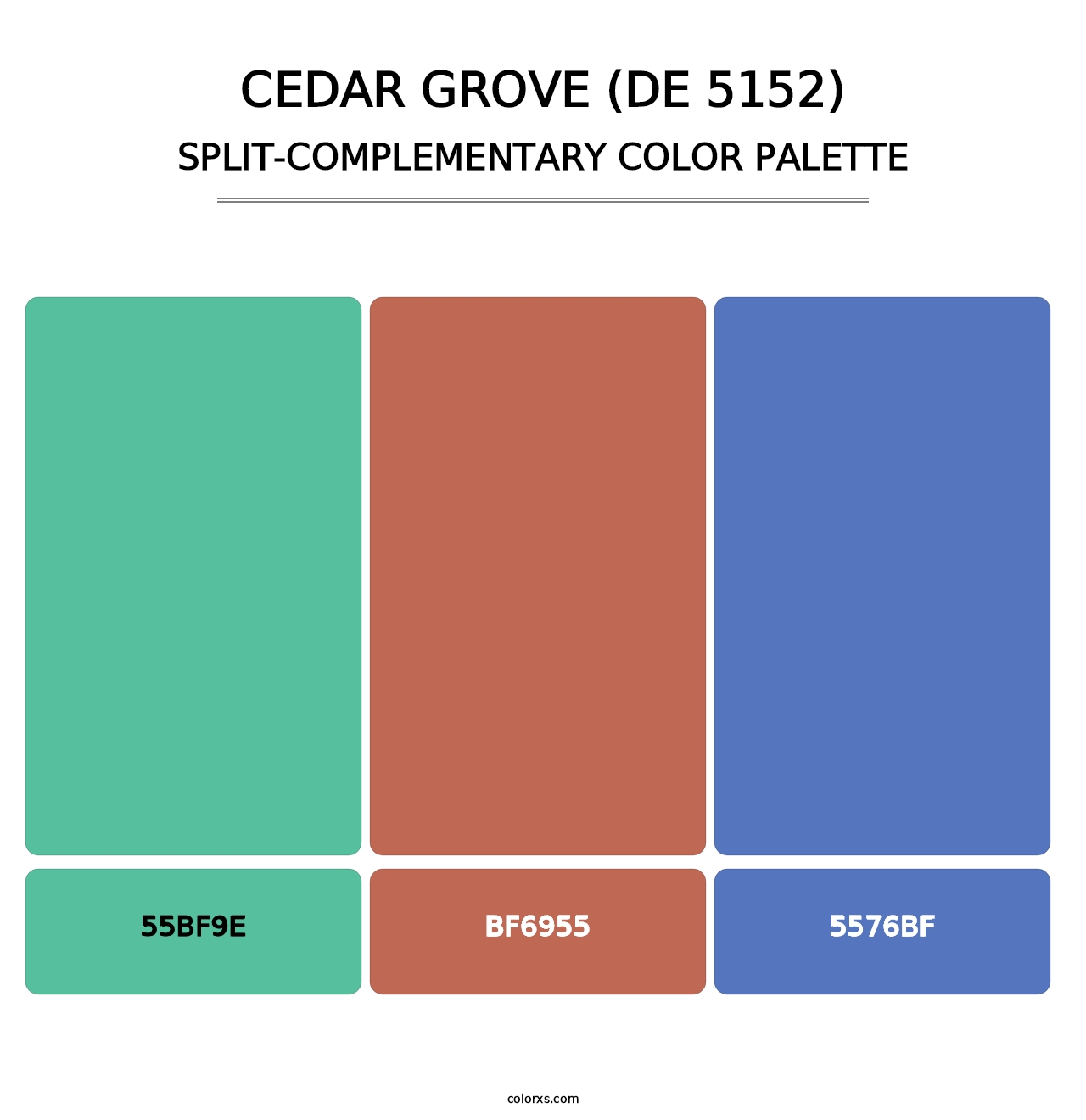 Cedar Grove (DE 5152) - Split-Complementary Color Palette