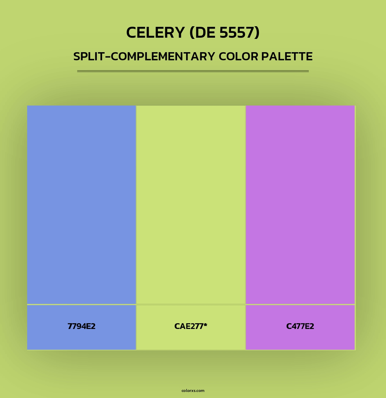 Celery (DE 5557) - Split-Complementary Color Palette