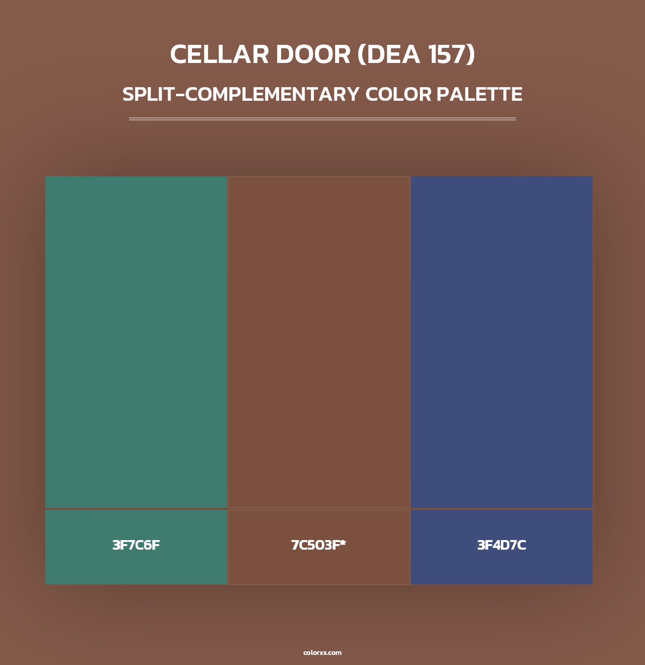 Cellar Door (DEA 157) - Split-Complementary Color Palette