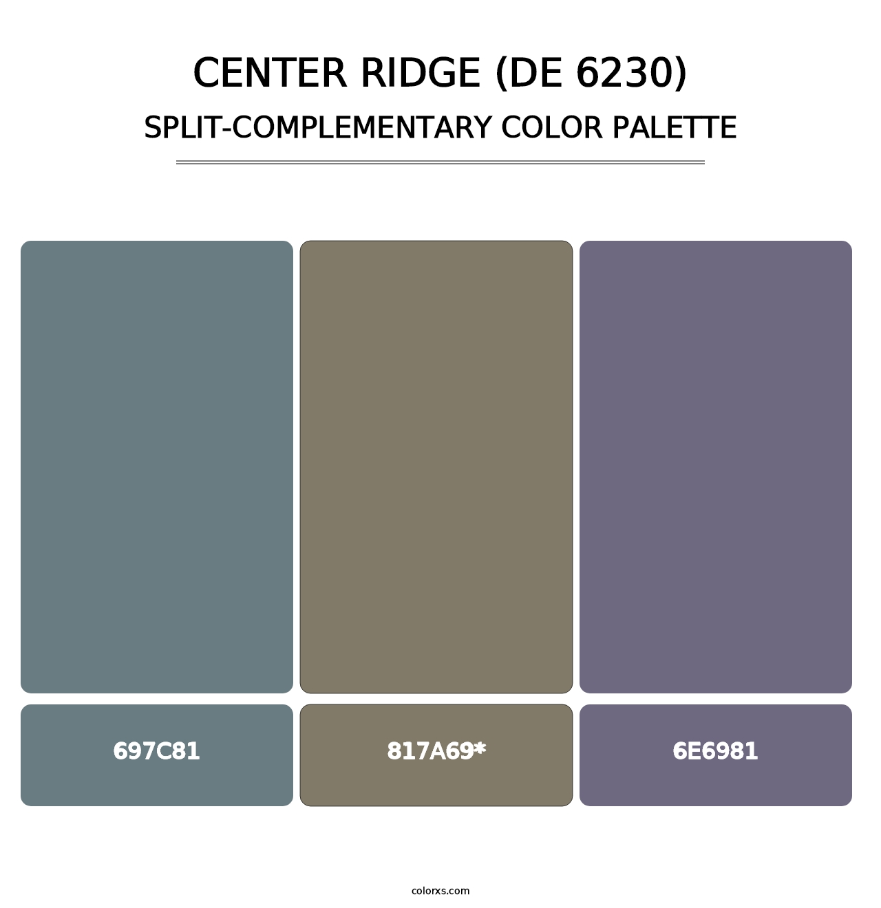 Center Ridge (DE 6230) - Split-Complementary Color Palette