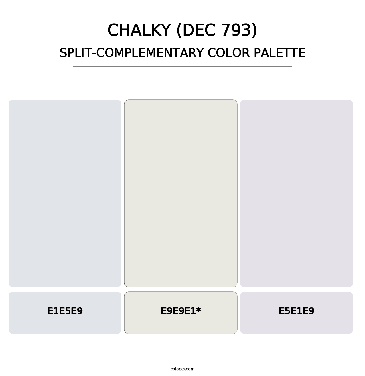 Chalky (DEC 793) - Split-Complementary Color Palette