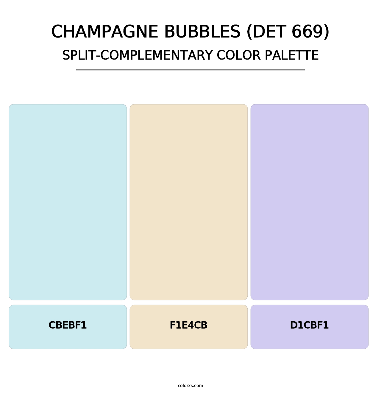 Champagne Bubbles (DET 669) - Split-Complementary Color Palette