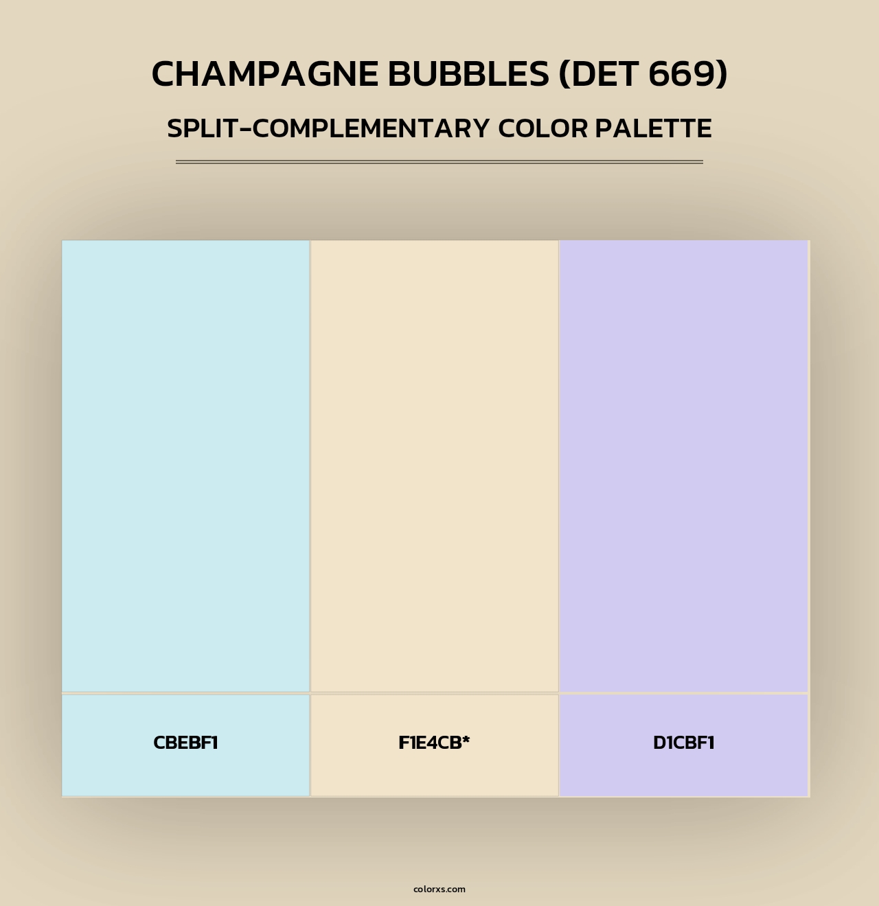 Champagne Bubbles (DET 669) - Split-Complementary Color Palette