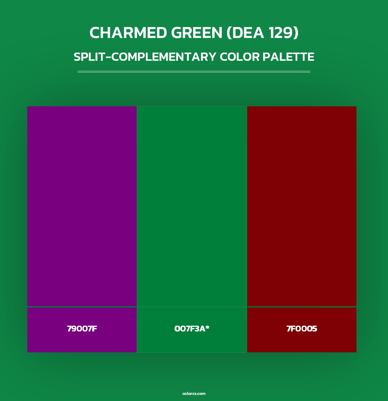 Charmed Green (DEA 129) - Split-Complementary Color Palette