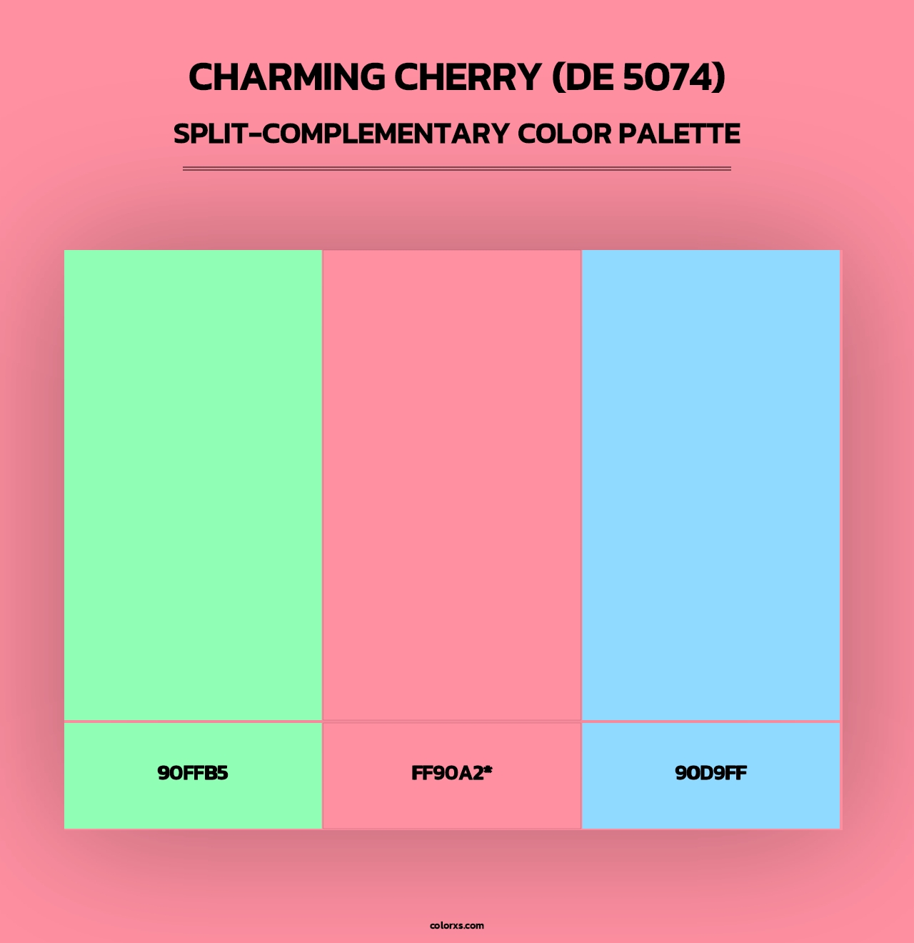 Charming Cherry (DE 5074) - Split-Complementary Color Palette